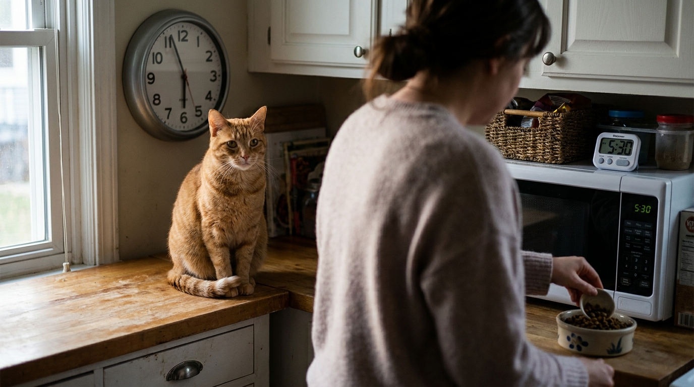 #9 — Her Dinner Being Served at the Exact Same Time